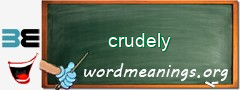 WordMeaning blackboard for crudely